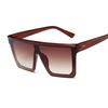 Fyrkantiga Solglasögon Dam Lyxig Vintage Märke Designer Solglasögon Kvinna Stor Ram Spegel Svart Silver Platt Topp Oculos De Sol