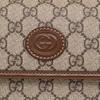 Gucci Interlocking Double G Oval Tag Trapezoidal Leather And Canvas Crossbody Shoulder Bag Men bags 715767-92THG-8563