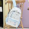 Schoolbag new high-value sweet and cute polka dot primary school backpack female volume two-dimensional transparent double shoulder pain bag
