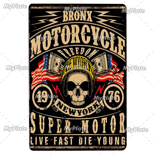 Motorbike Metal Sign Vintage Plaque Tin Sign Wall Decor For Garage Plate Crafts Art Ride Or Die Poster Gift Custom Drop Shipping