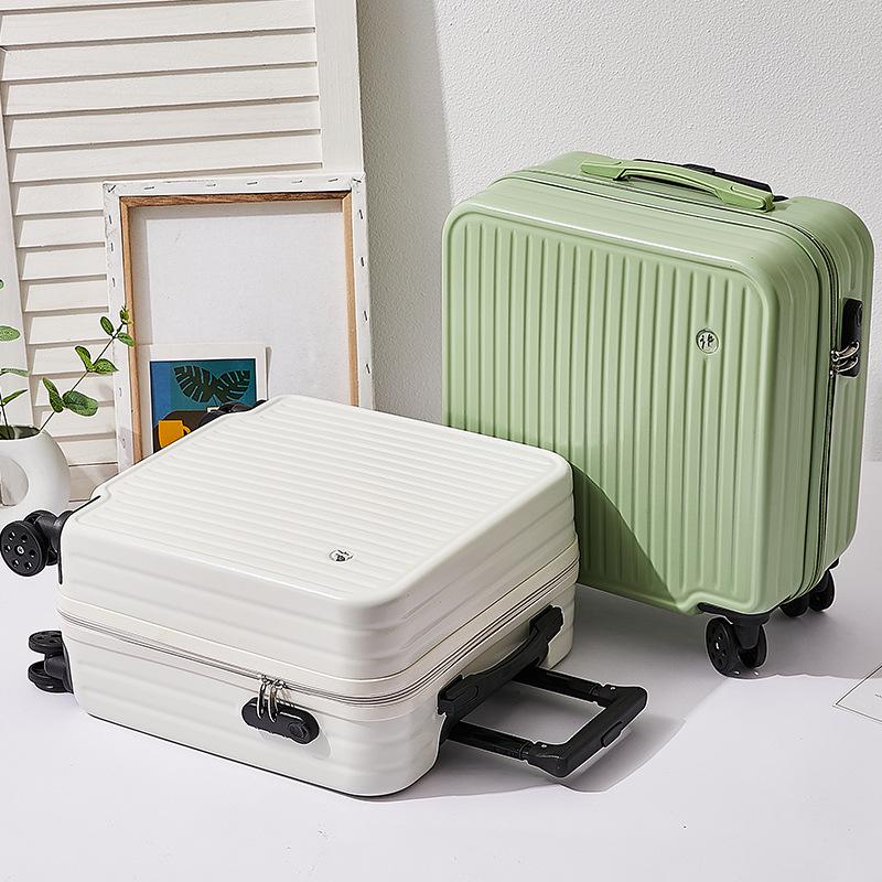 18-inch Lightweight Carry-on Trolley Suitcase with Zipper Lock for Men, Women, and Students