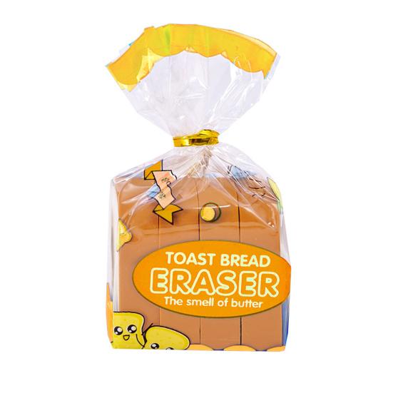 4Pcs/Set Pencil Erasers Cute Cartoon Realistic High Toughness Traceless Labor-saving Wipe Clean Christmas Gift Funny Toast Bread Kids Students Erasers