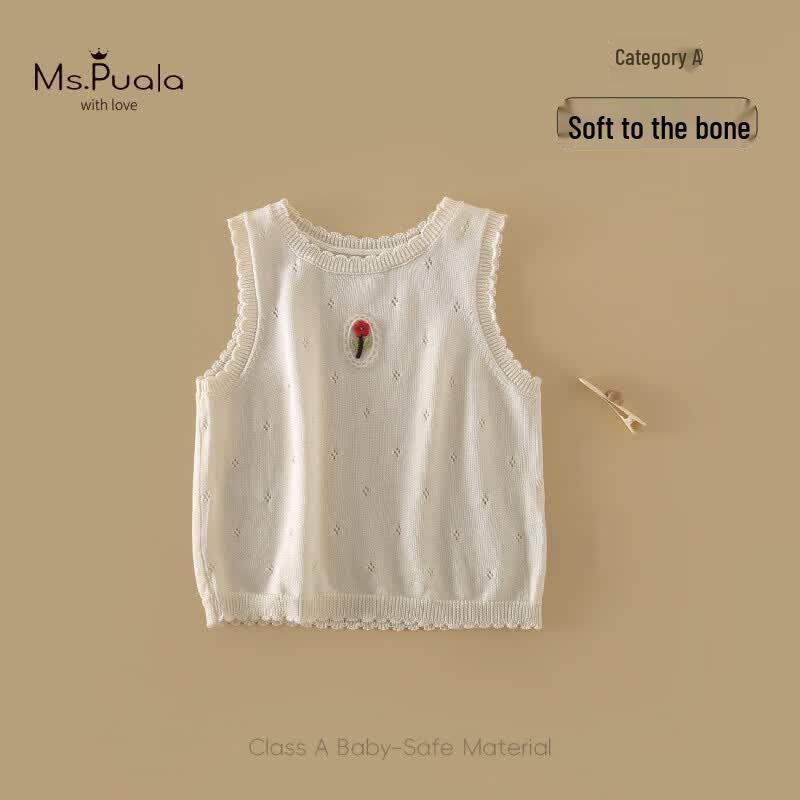 

MS.PUALA Girls Breathable Sleeveless Baby Vest 110cm (Height 101-110cm)