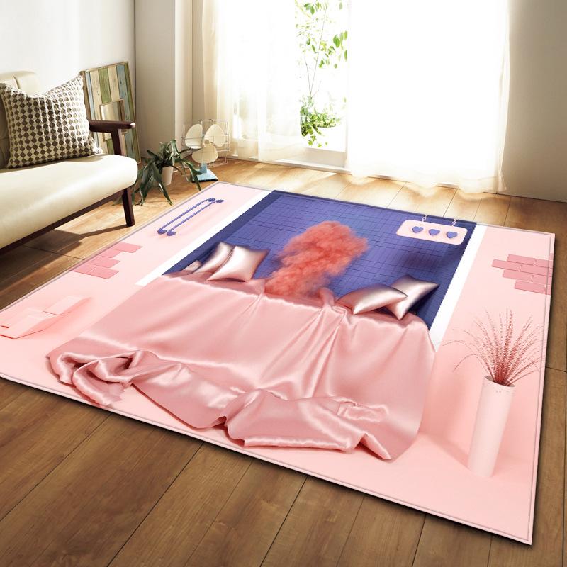 Fresh 4D Living Room Carpet Bedroom Dining Room Floor Mat