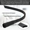 2 Pcs 32mm PP Cleaning Set Black Flexible Crevice Tool and Soft Brush for Car, Home, Keyboard