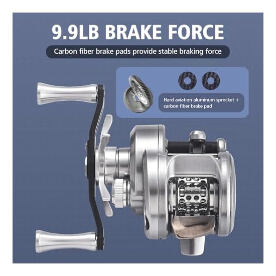 Fishing Reel Baitcaster High-Speed Reel with Magnetic Brake Gear Left-Handed