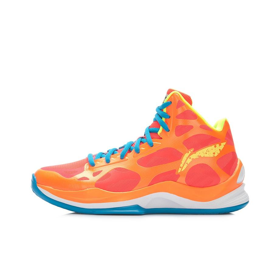 Li Ning Sonic 3 BB Lite Mid Basketball Shoes Men Sneakers Orange Blue ABPK021-6