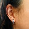 Black Awn Fashion Classic Black Hoop Earrings for Women Ladies Hoop Earrings