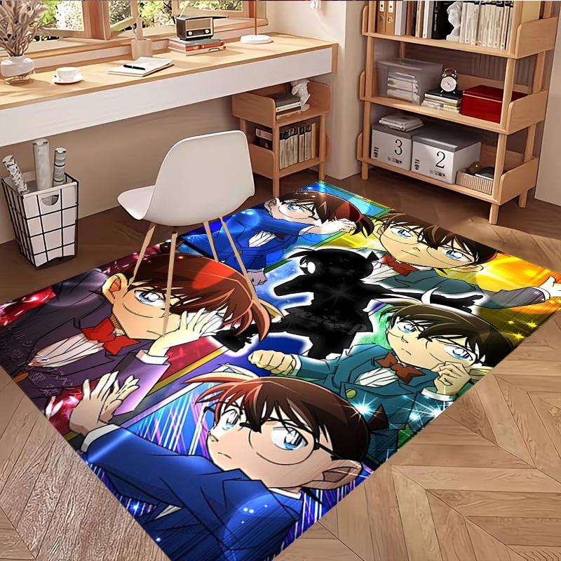 Detective Conan Print Rug, Washable Floor Carpet, For Entryway Dorm Laundry Room Office Study, Home Decor Birthday Christmas Gift
