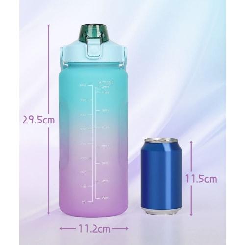 QuiExact 2-Liter Water Bottle, Cold and Heat Resistant, Large Capacity, Ultra-Lightweight, Leak-Proof, Portable, for Outdoor Activities, Sports, Campi