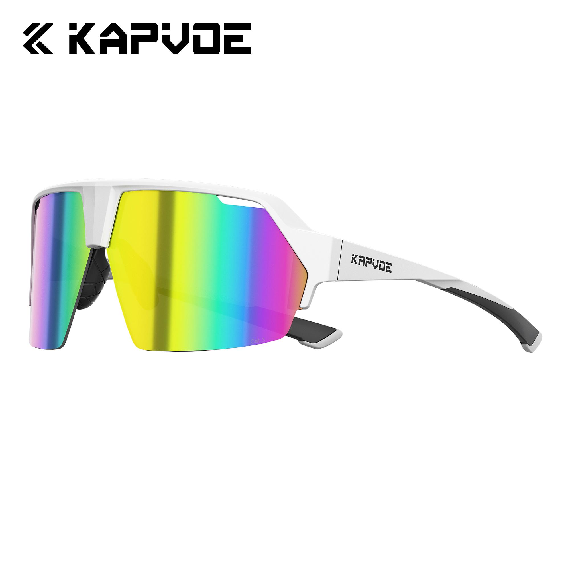 

Kapvoe Fashion Sports Sunglasses Cycling Glasses UV400 Lightweight Running Driving Hiking Outdoor Eyewear Men Women Sunglasses