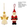 Yousheng DIY Button Christmas Ornament Kit Stacked Colorful Buttons Christmas Snowman/Santa/Angel/Tree Craft Making Set for Holiday Decor