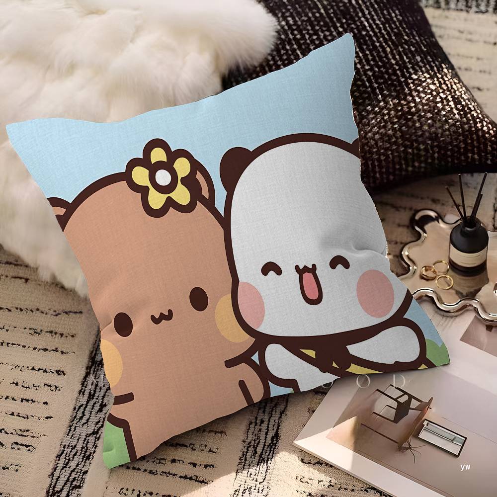 Bubu and Dudu Cute Pillow Anime Pillow Sofa Bed Head Pillow Cover Cushion Cover 45x45 cm Fashion