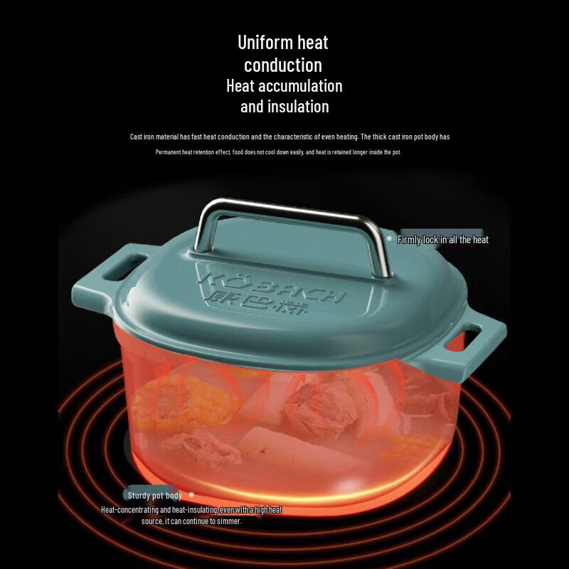 KBH 4.5L Enamel Cast Iron Stew Pot