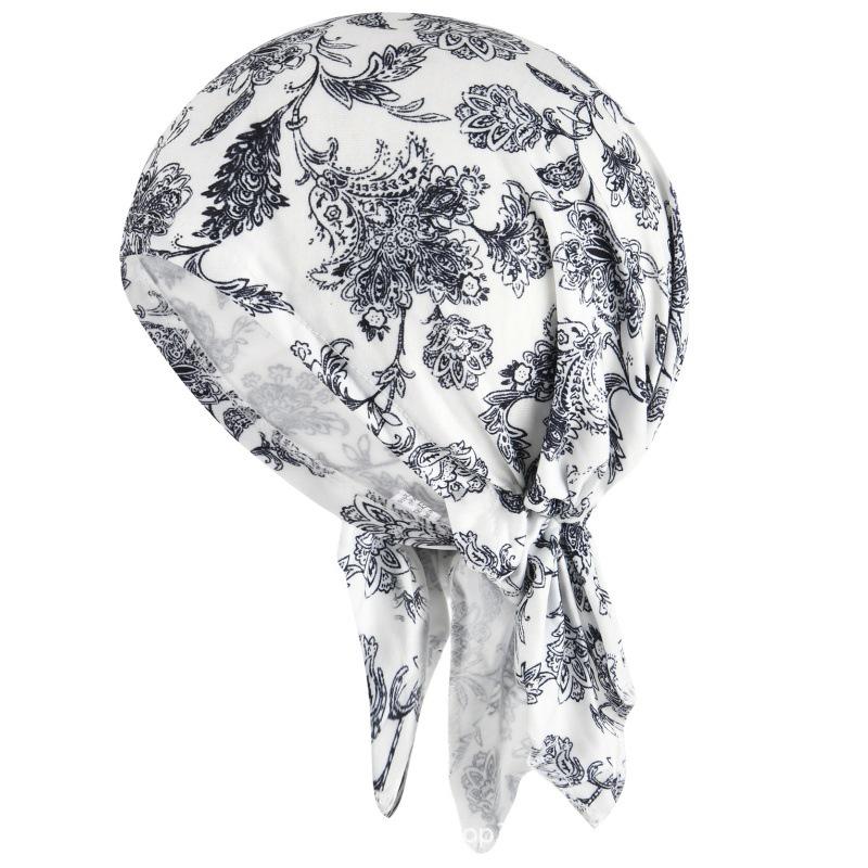 Printed Triangle Hat - Spring/Summer Thin Cotton Headscarf, Breathable Sun Protection Adult Hat Covering