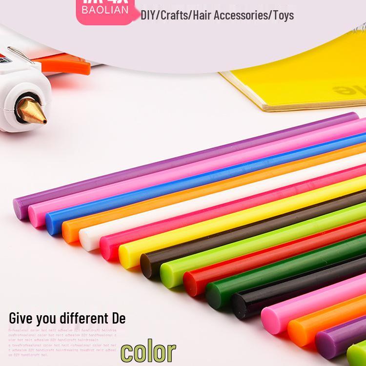 High Viscosity Colored Hot Melt Glue Gun Sticks, 7mm & 11mm, for Household Use