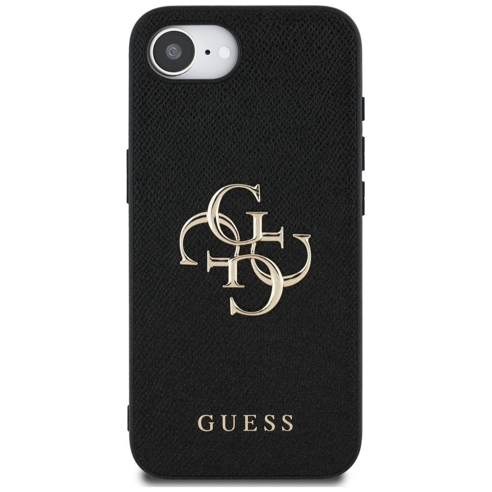 Etui do iPhone 16e Guess Grained Classic Logo Czarny