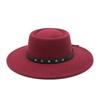 2022 Woolen Hat Women Spring And Autumn French Top Hat White Flat Edge Wide Brim British Men