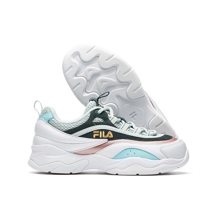 New FILA Ray Casual Shoes Women's Low Top Group White/Polar Green F12W011104FWP