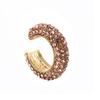 Fashion C Shape Round Cartilage Clip Earrings For Women Fake No Pierced Earrings Crystal Rhinestone Geometric Jewelry Gold
