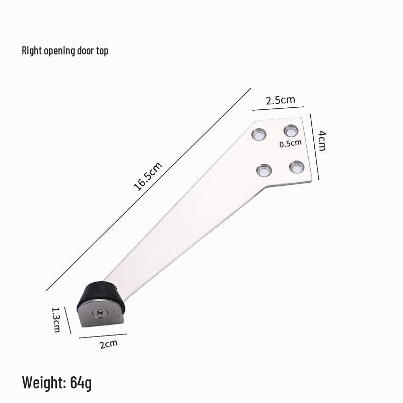 

90° Stainless Steel Door Stopper with Rubber Anti-Collision Mute for Wooden Doors