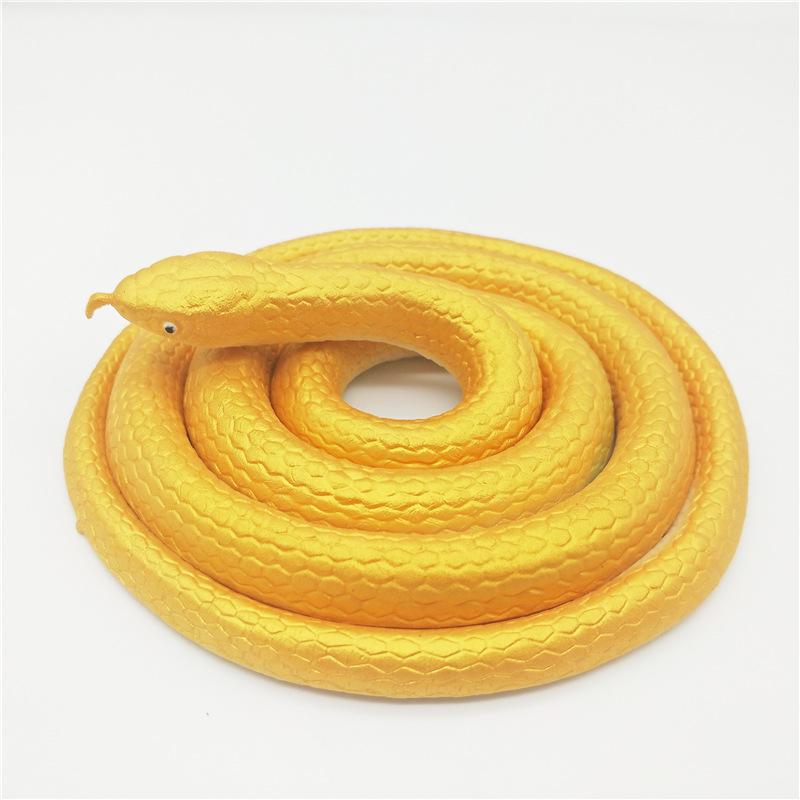 Children's Soft Rubber Toy - Large Green Fake Snake Prank Model