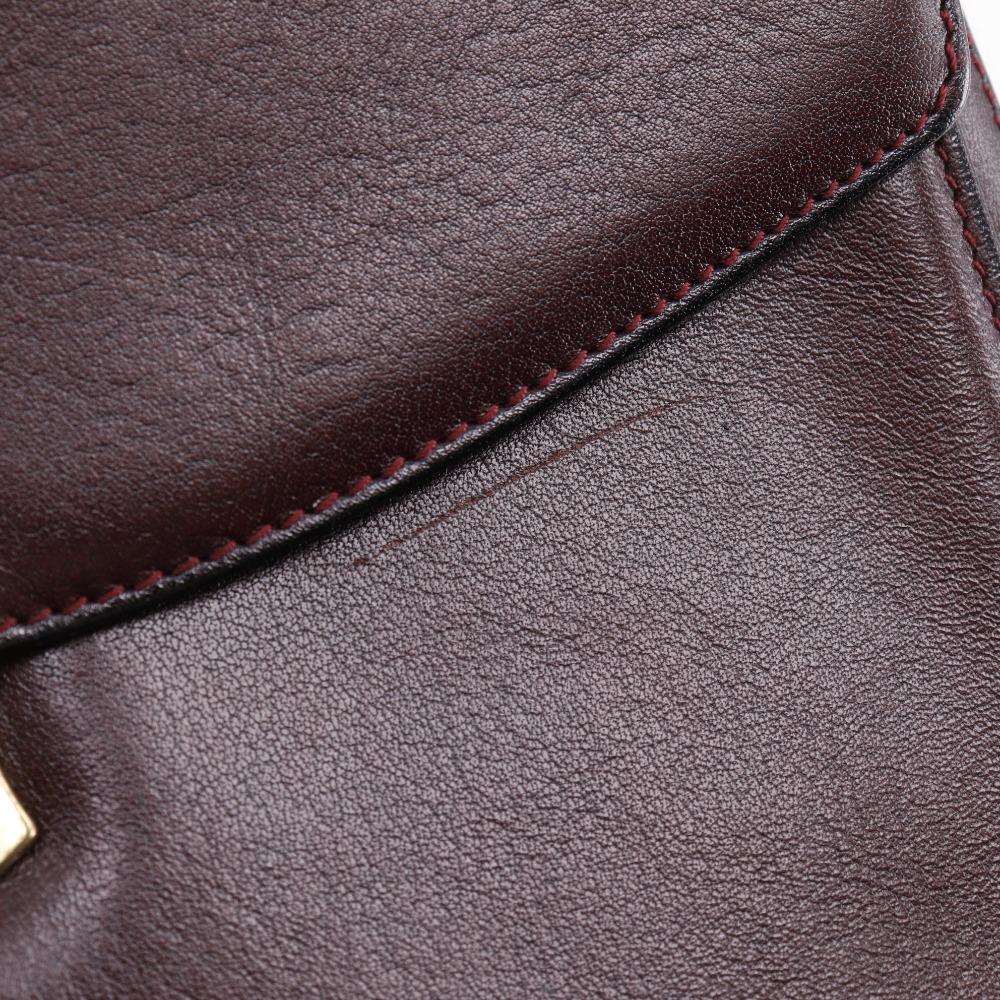 GOLD PFEIL 2WAYShoulder Handbag One Handle Bordeaux Calfskin Women Used