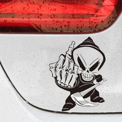 Autocolante impermeabile pentru mașină Styling Craniu Deget Auto Vinil Decorare Decalcomanii Bara de protecție Decor fereastră