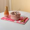 8pcs Authentic Japanese Tea Ceremony Set - Pink Ceramic Matcha Bowl with Whisk Stand