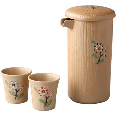 Sake Blue Small Flower X X Seto Made In Japan Ale-net Set, Hand-painted Design, W9.3 D9.3 H15cm, Porcelain, Ware,