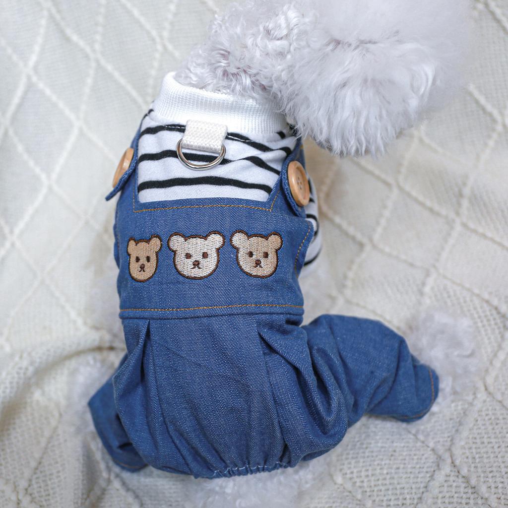 PETCIRCLE Pet Circle Dog Quad Pet Clothing Clothing Corduroy Good Friends Overalls Collection
