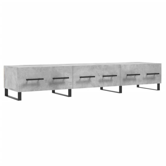 VidaXL Meuble TV gris béton 150x36x30 cm bois d'ingénierie 829176