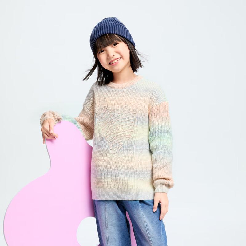 Annil Girls Round Neck Knit Sweater 120cm