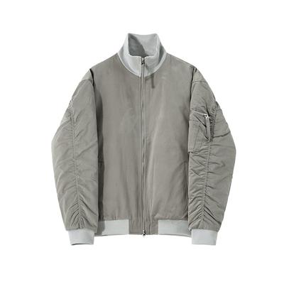 Erkekler için Bomber Ceket Kalınlaştırılmış Pamuklu Mont Kış Yeni Kore Tarzı Gevşek Stand Yaka Retro Pamuklu Mont