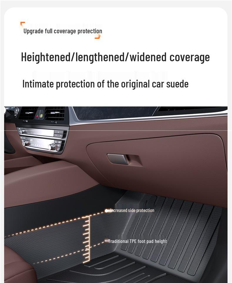 TPE Full Coverage Car Floor Mats for A4L, Magotan, Q5L, Passat, Camry, Accord, A6, Tiguan L, Xingyue