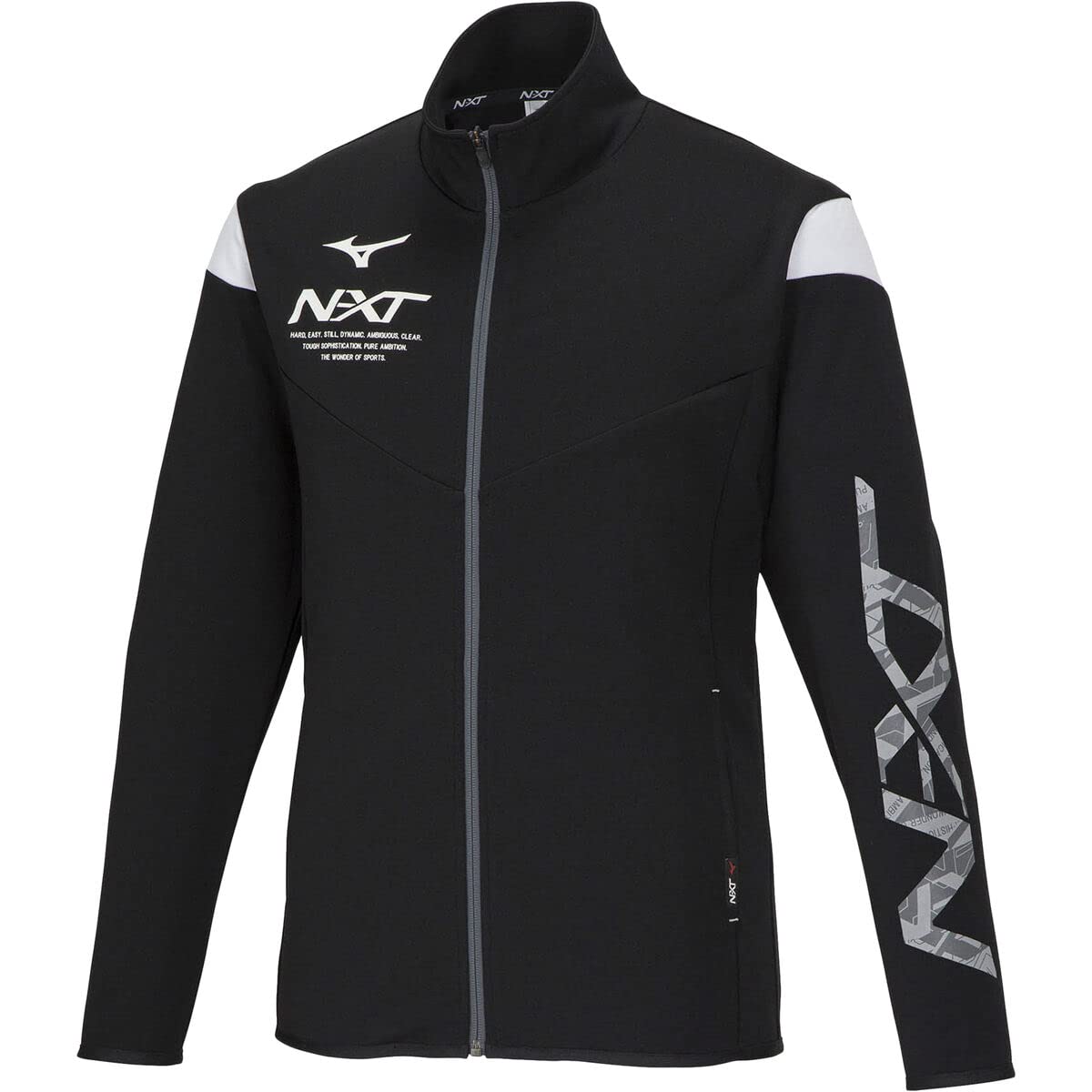 

Mizuno Slim Size 32JCA210 N-XT Warm-Up Jacket, Sweat-Wicking, Quick-Drying, Fit, Black/Black, S,