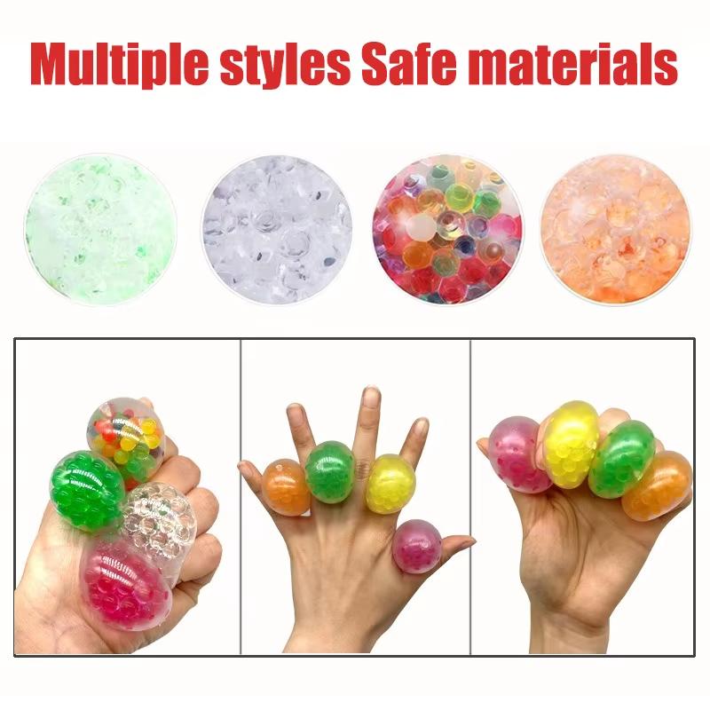 2 Pcs Colorful Fidget Stress Balls Soft Gel Filling Anxiety Relief Perfect For Work Study Home Daily Relaxation