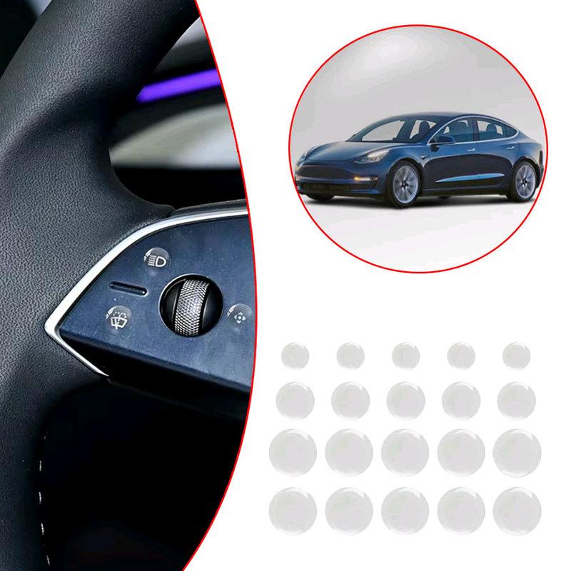 Car Door Button Decals Steering Wheel Switch Protection Stickers Auto Accessories for Tesla Model Y Juniper/Model 3 Highland/X/S