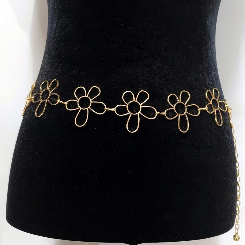 

Металлическая цепочка на талию с вырезами, женская, регулируемая, сексуальная, завязывающаяся, корсетная, цепочка для тела золотой