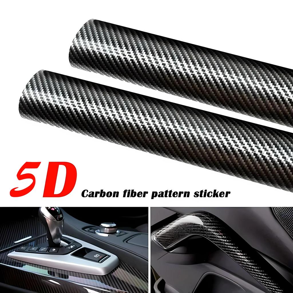 150x30cm 5D Carbon Fiber Roll Film Stickers Car Wrapping Foil DIY Vinyl Film Auto Interior Styling Carbon Fiber Decorative