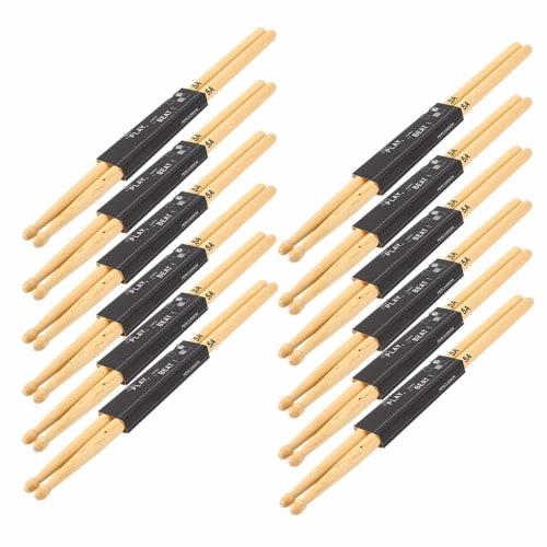 12 Pairs of 5A Wooden Drumsticks, Easy to Hold, for Drum Practice