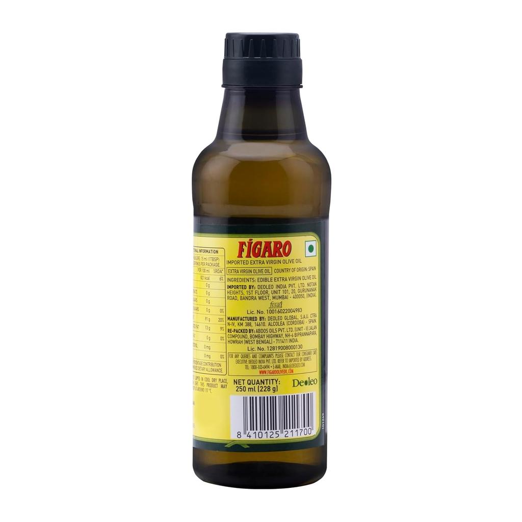 Figaro Extra Jungfruolivolja 250ml Förpackning med 1 Kallpressad Naturlig Matlagning Sallad Marinad