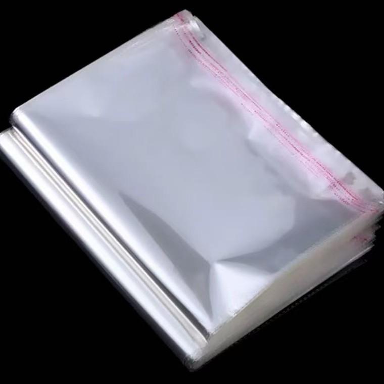 100 transparente OPP-Beutel, 12 cm Breite, PP-Kunststoff mit Klebestreifen