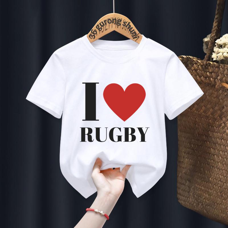 funny kids tshirts Rugby Funny Boys Girls Tshirts Kid Children Anime Gift Present Little Baby Harajuku shirt ClothesDrop Ship