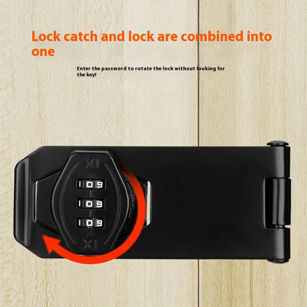 Cabinet Door Password Lock Drawer Lock 3 Hole 4 Inch Screw Installation/No Drill Adhesive Anti-Theft Security For Furniture