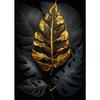 Texture Noir et Or Diverses Feuilles Impression d'Affiche Peinture sur Toile Art Mural Moderne Image HD pour Salon Décoration de Maison Cadeaux