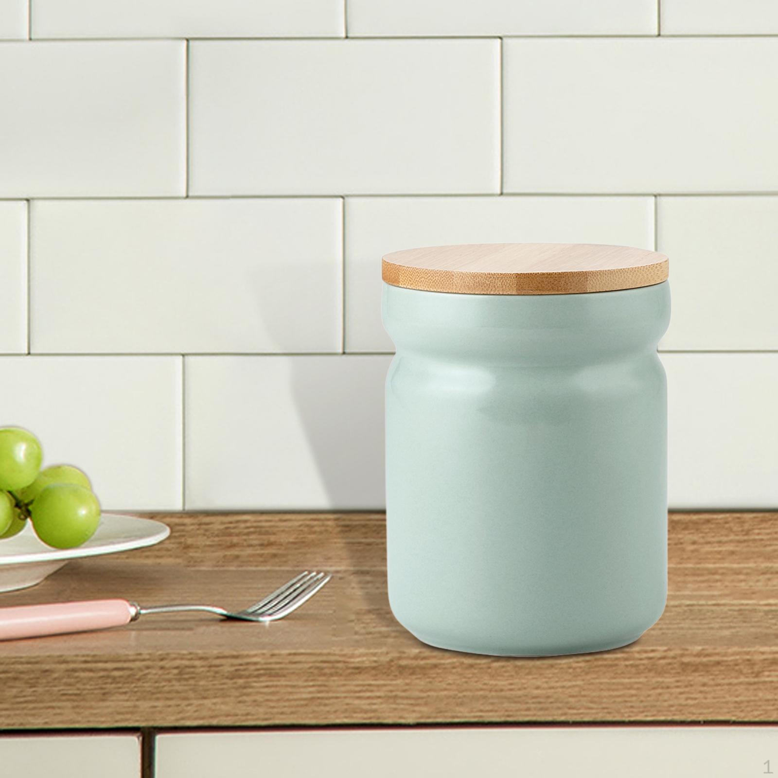 

Керамическая кофейная банка кухонный контейнер чай еда хранение для конфет сахар хлопья green 700ml