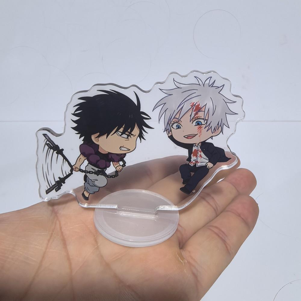 8cm Jujutsu Kaisen Anime Peripherals Satoru Gojo Nanami Kento Mini Stand Acrylic Ornaments Model Collections Dolls Figure Gifts