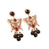 Palace Style Handmade Enamel Heavy Industry Exquisite Butterfly Necklace Set, Densely Inlaid with Diamond High-end Jewelry