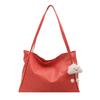 Solid Color High-end Shoulder Tote Bag Niche Simple Underarm Bag Retro Versatile Tote Bag